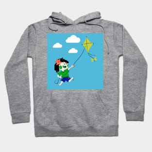 A Cute Girl Flying Kite Hoodie